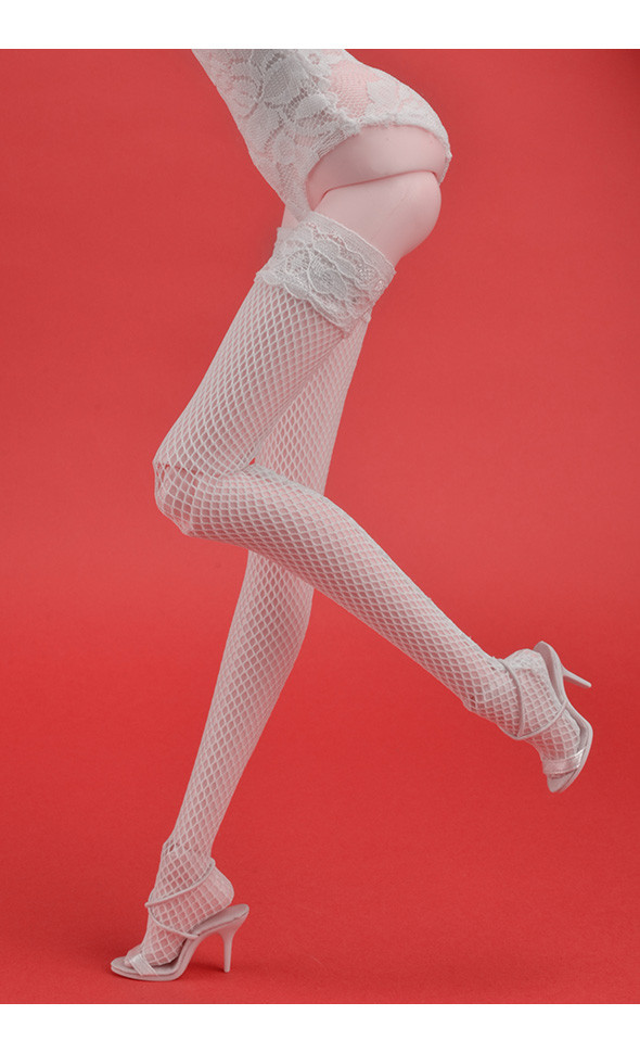 16 inch Fashion Doll Size - UM Net Stockings (White)