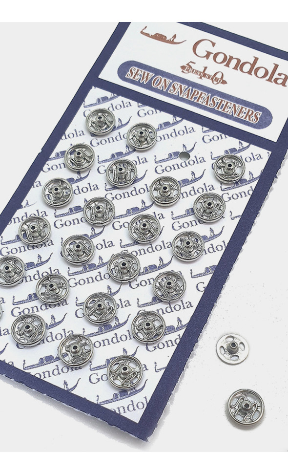 5mm Mini Snap Buttons 24pcs (Silver)