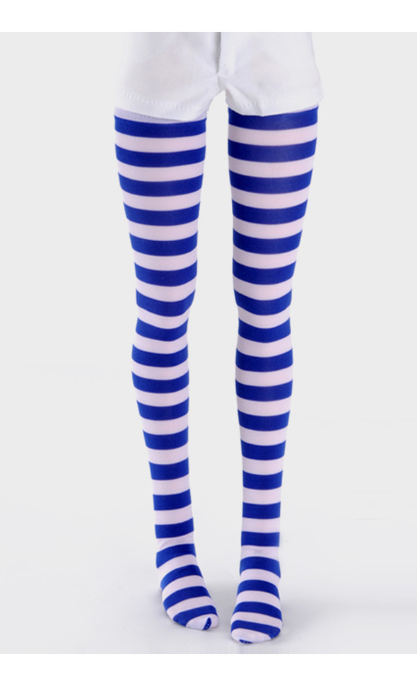SD - Band Striped Stocking (Aqua Blue)