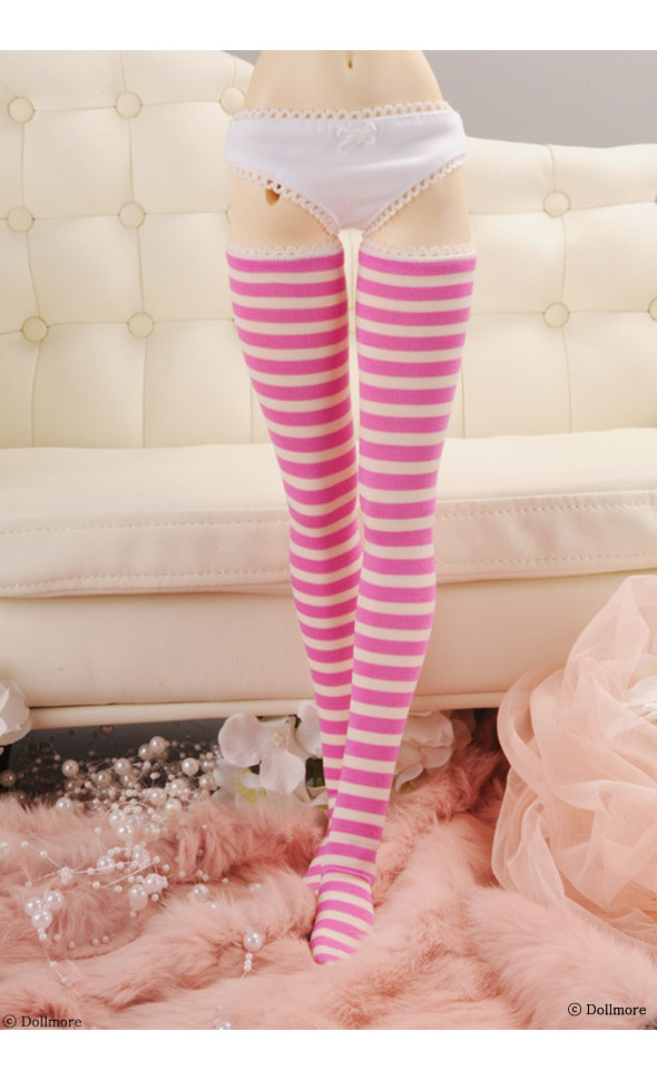 SD - Striped Stocking (white&pink)