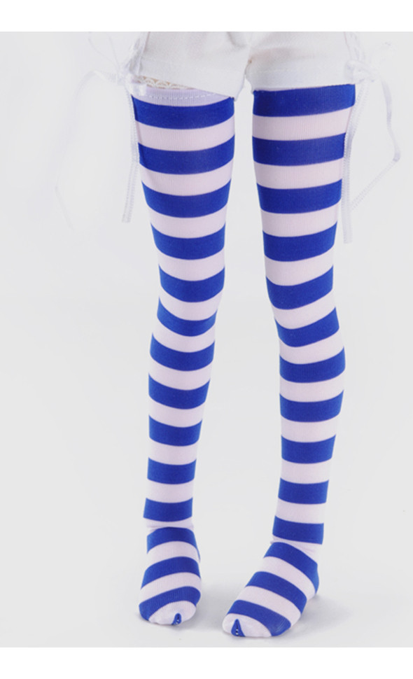 MSD - Band Striped Stocking (Aqua Blue)