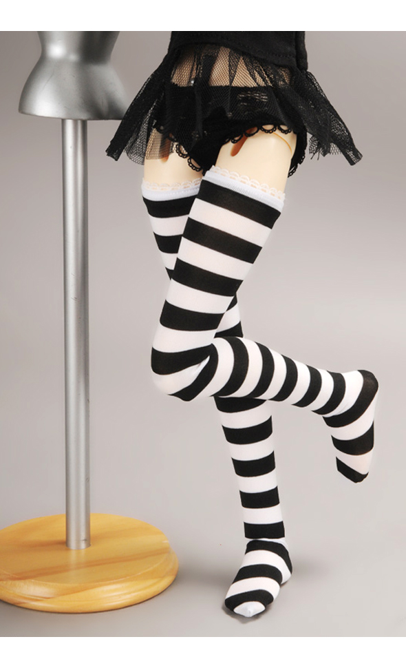 MSD - Striped Pattern Stocking (W&B)