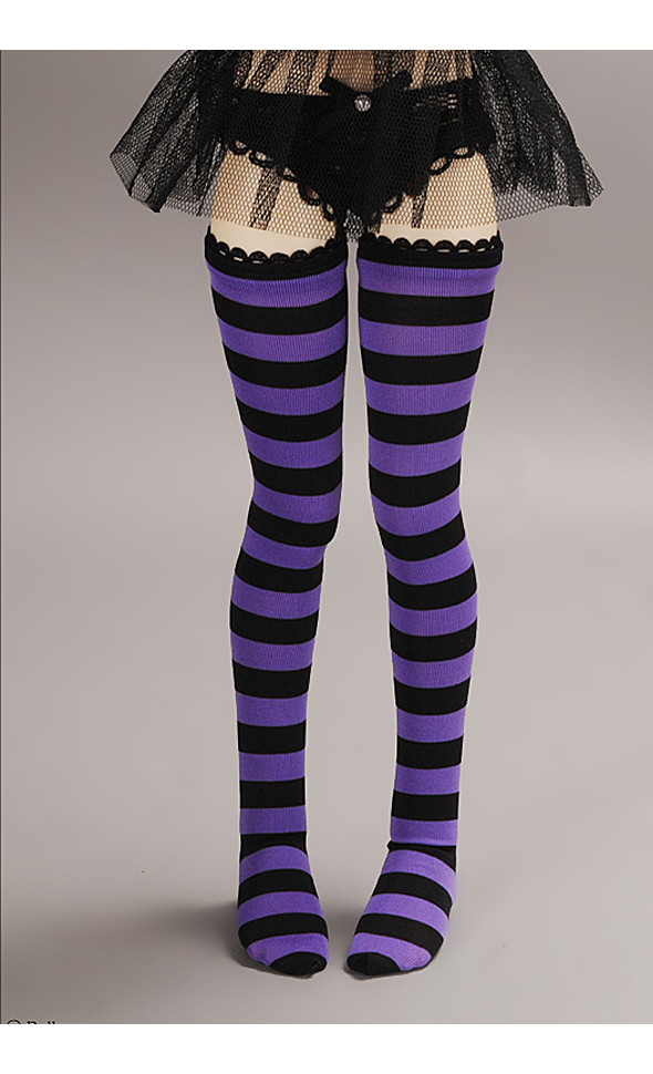 MSD - Striped Stocking (B&Violet)