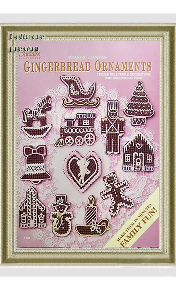 Plastic Canvas Gingerbread Ornaments (Patterns) - On Sale