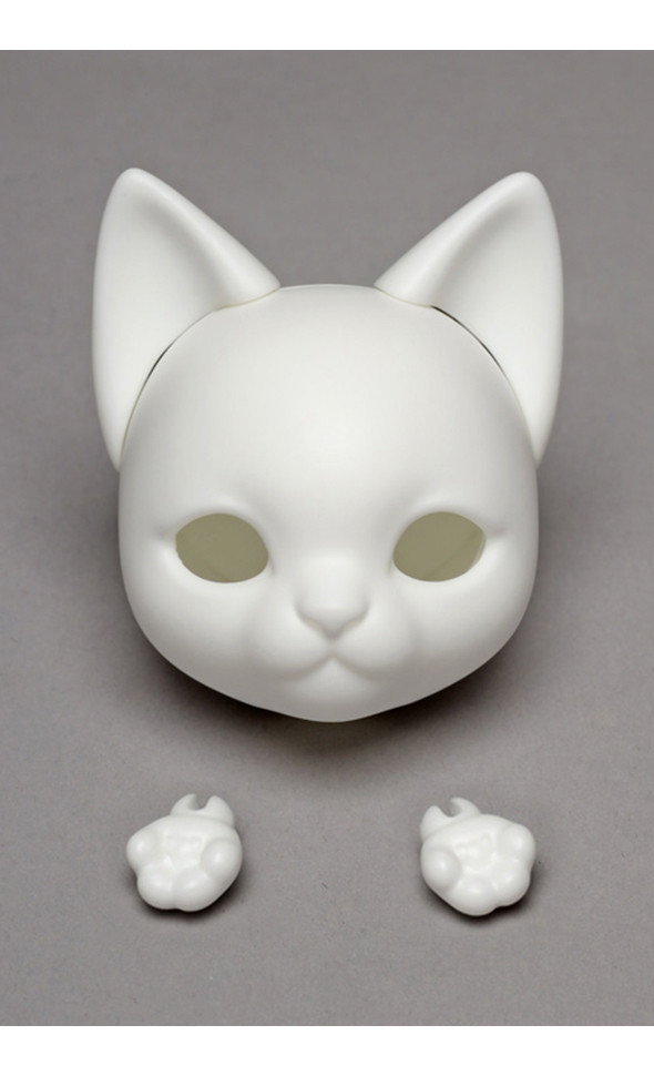 Bebe Doll Cat Head and Hand Set - Charles (White)