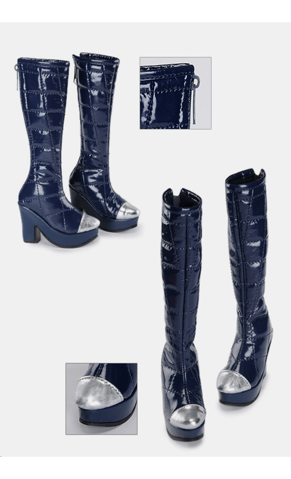 (Damage Sale) Model Doll F(high heels) Boots - Hio Boots (Navy)