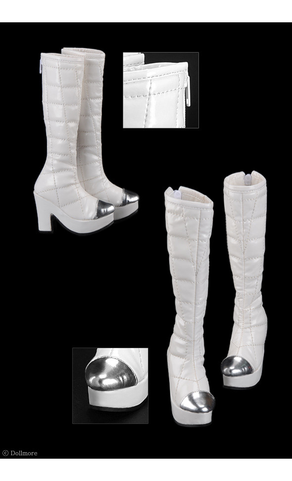 (Damage Sale) Model Doll F(high heels) Boots - Hio Boots (White)