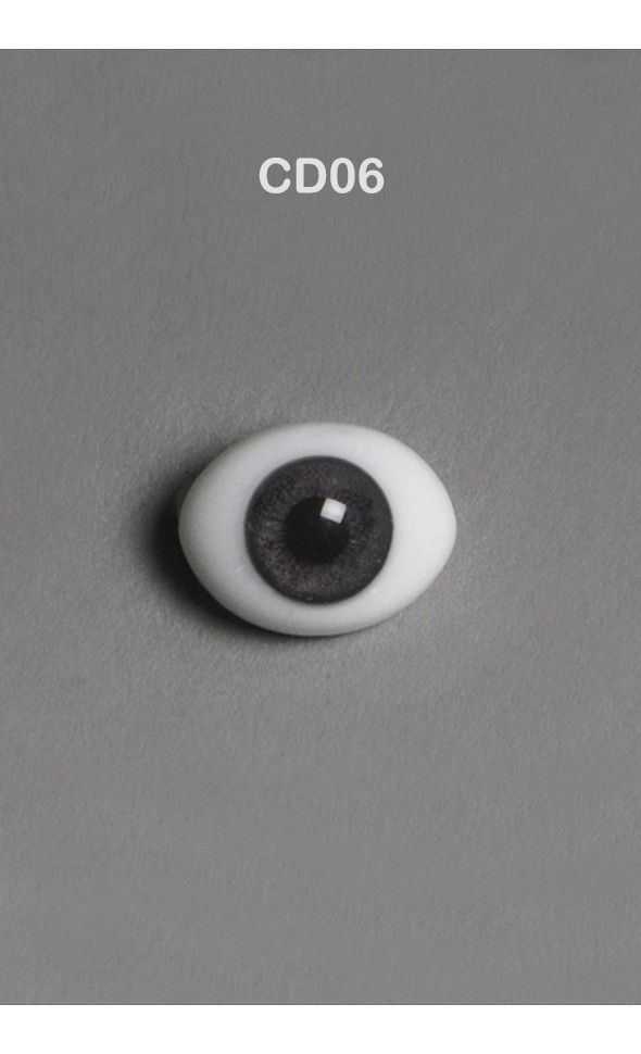 12mm Classic Flat Back Oval Glass Eyes (CD06)