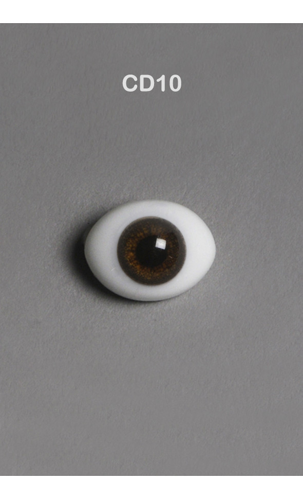 12mm Classic Flat Back Oval Glass Eyes (CD10)