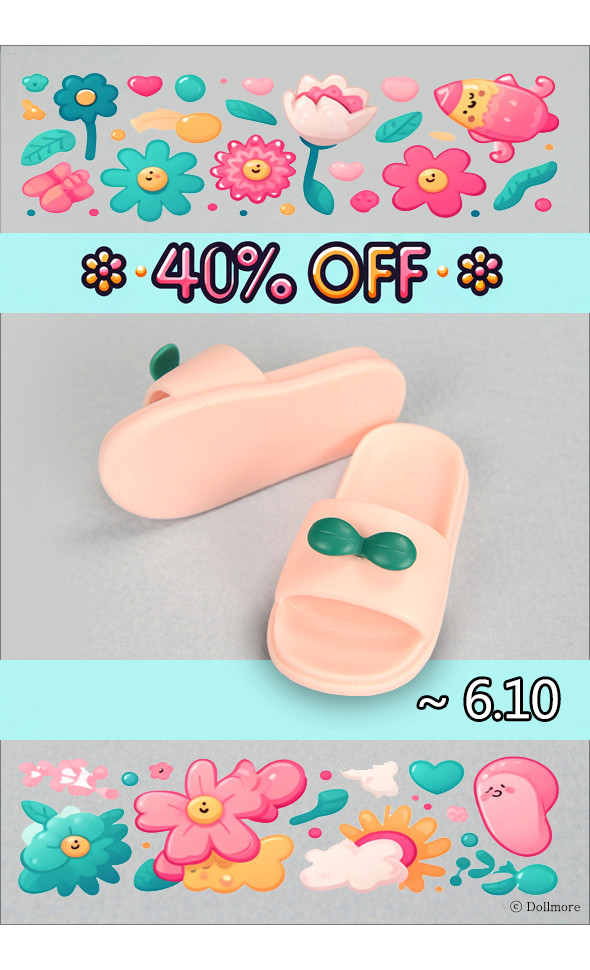 Period Discount) Dear Doll Size - Voang Slipper Shoes (Pink) ~ Until 6/10