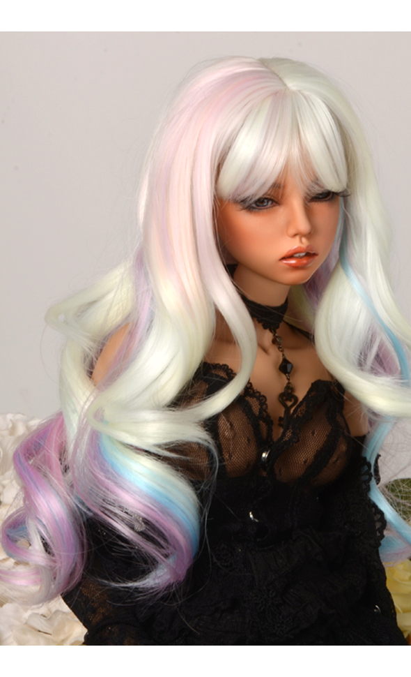 (8-9) VCH Long Curl Wig (White)