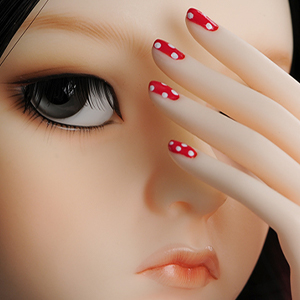 Model Doll Woman Hand Set - Nail Art Collection Hand Set (Red Dot)