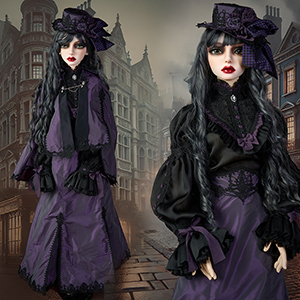 [Limited Dress] Trinity Doll F Size - Deep Purple Memories Dress Set - LE10