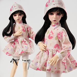 MSD - Zoo Hoody Dress (Pink)