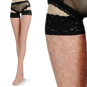 Model F - Yasisi Band Stockings (Pink)