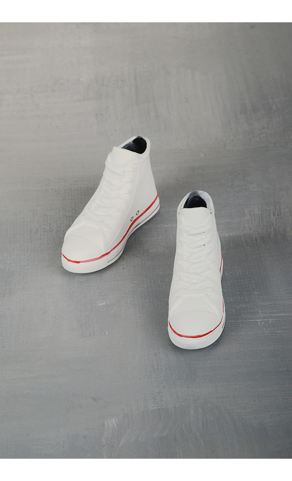 12inch 1/6 MM Long BJD Doll Sneakers (White/4.6cm)