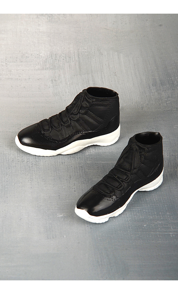 12inch 1/6 MM Long BJD Doll Sneakers (Black/4.9cm)