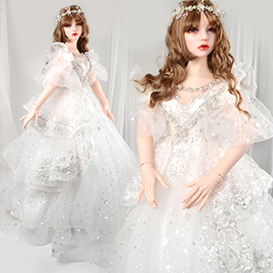 Trinity F Doll Size - Starlace Grace Dress (White) - LE5