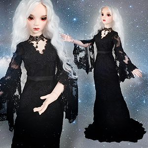 Trinity Doll F Size - Ravenna Nocturn Dress Set - LE5 (All Black)