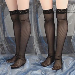 Trinity Doll Size - Lunelle Band Stockings (Black)