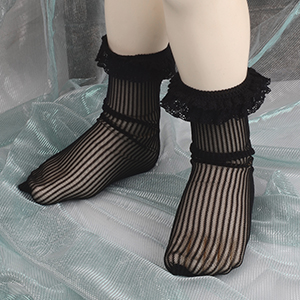 Lusion Doll Size - Lunelle Crew Stockings (Black)