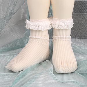 Lusion Doll Size - Lunelle Crew Stockings (Cream)