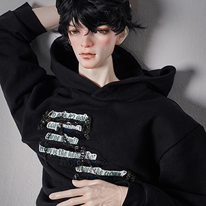 Trinity Doll M Size - Disorder Script Hoodie T Shirt (Black)
