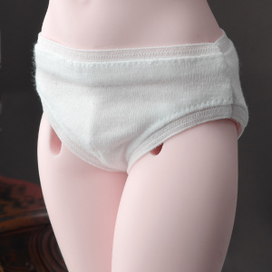 MSD - Simple Triangle Boy Panties (White)