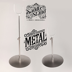 Saddle Stand For 40cm~60cm Doll(Round Metal & White)