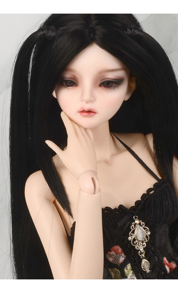 (8-9) Cherisia Long Wig - Black