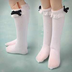 MSD - Sonyeo Knee Stocking (White/Black Ribbon)