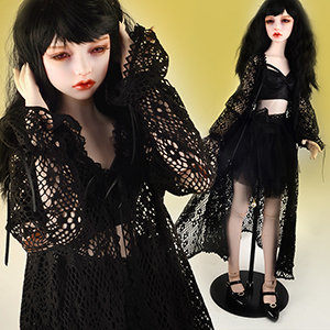 Trinity Doll F Size - Vine Ribbon Cardigan (Black)