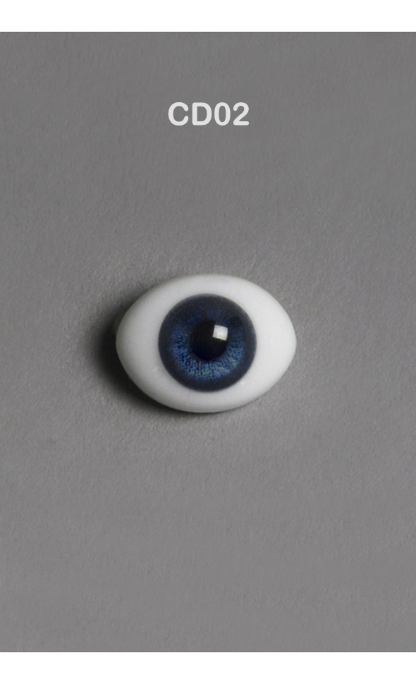 (Pre-order) 12mm Classic Flat Back Oval Glass Eyes (CD02)