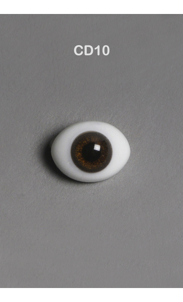 (Pre-order) 12mm Classic Flat Back Oval Glass Eyes (CD10)