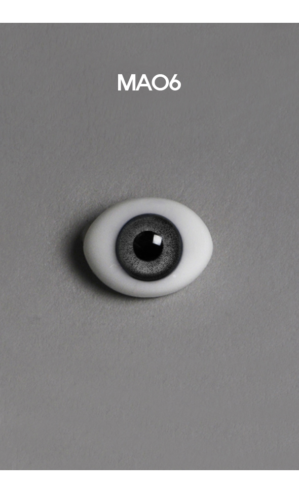 (Pre-order) 12mm Classic Flat Back Oval Glass Eyes (MA06)