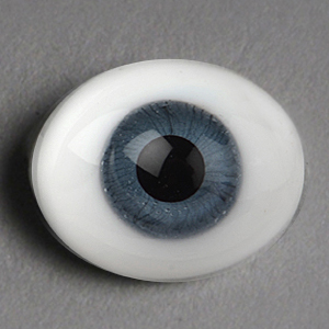 12mm Flat Back Oval Glass Eyes (TY29 Blue)