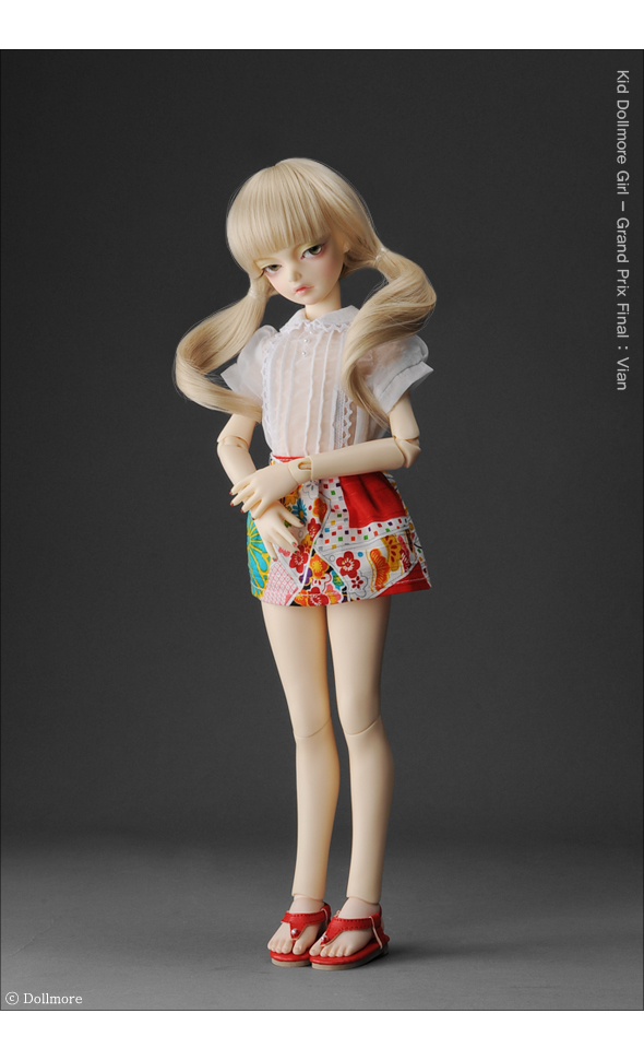 MSD - Diada Gather Skirt (Red)[A6-4-6]