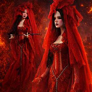 [Limited Dress]Trinity Doll F Size - Blooded Hex Dress Set - LE5