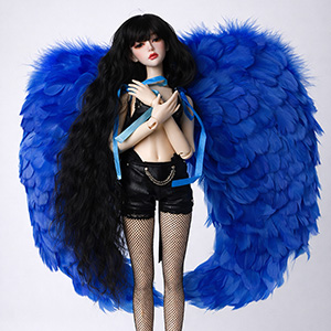 Large Fallen Angel Wings (Blue)/ Width45cm X Length40cm/Fur