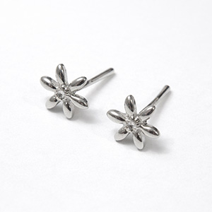 All Size - Star Flower Stud Earring (Silver)