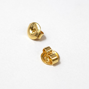 Gold Flat Earring Clutch/ earring back cap
