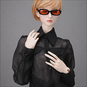 Model M Size - Yoro Chiffon Shirt (Black)