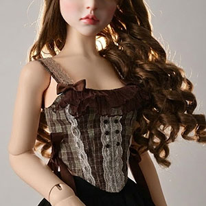 (Pre-Order) Trinity F Doll Size - Elowen Tartan Corset Top (khaki)- LE 7