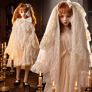 Trinity F Doll Size - Ophelia Ruffle Skirt (Ivory)