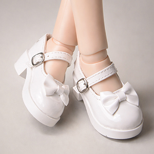 MSD - Elara Ribbon Shoes (Enamel White)