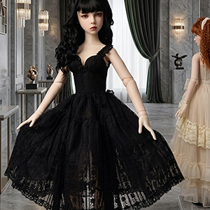 Trinity F Doll Size - Noir Jardin Dress (Black) - LE 10