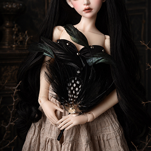 SD/MSD - Cabaret Feather Fan (Black)