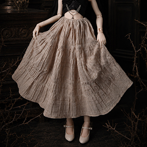 SD - Antique Linen Skirt (Beige)-LE5