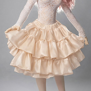Trinity F Doll Size - Peony Layered Petticoat (Coral pink)