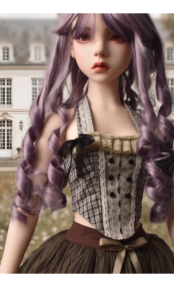 Trinity F Doll Size - Melwen Tartan Corset Top (B khaki) - LE 7